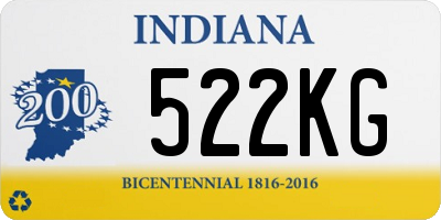 IN license plate 522KG