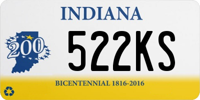 IN license plate 522KS