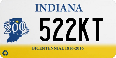 IN license plate 522KT