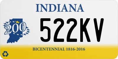 IN license plate 522KV