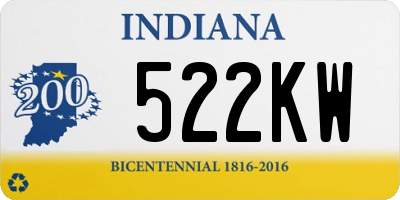 IN license plate 522KW