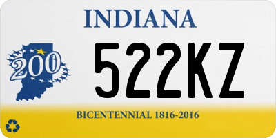 IN license plate 522KZ