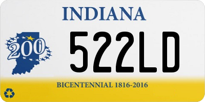 IN license plate 522LD