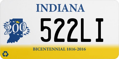 IN license plate 522LI