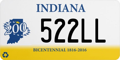 IN license plate 522LL