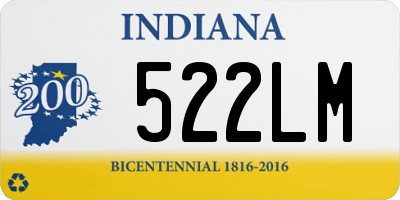 IN license plate 522LM