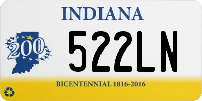 IN license plate 522LN