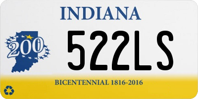 IN license plate 522LS