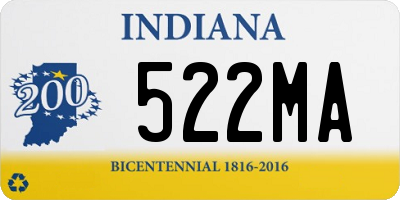 IN license plate 522MA