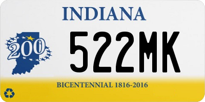 IN license plate 522MK