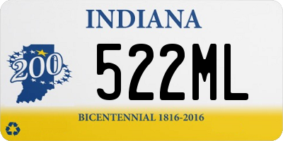 IN license plate 522ML