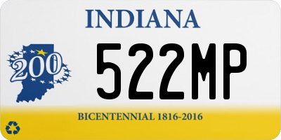 IN license plate 522MP