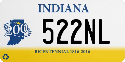 IN license plate 522NL