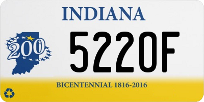 IN license plate 522OF