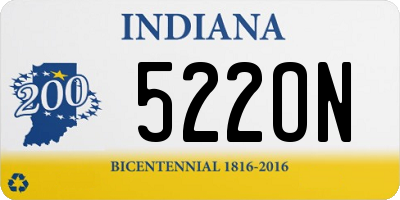 IN license plate 522ON