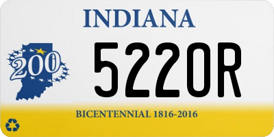 IN license plate 522OR