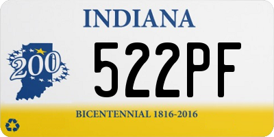 IN license plate 522PF