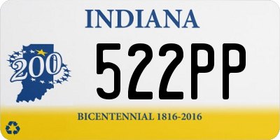 IN license plate 522PP