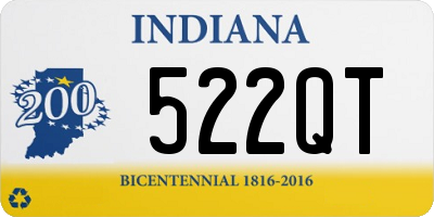 IN license plate 522QT