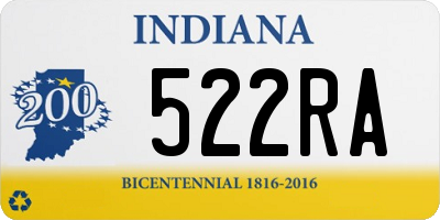 IN license plate 522RA