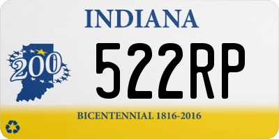 IN license plate 522RP