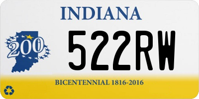 IN license plate 522RW