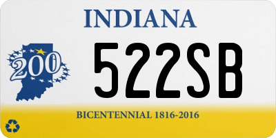 IN license plate 522SB