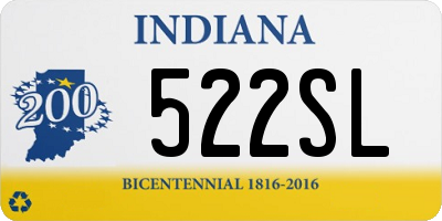 IN license plate 522SL