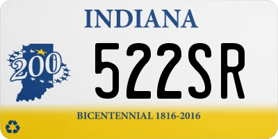 IN license plate 522SR