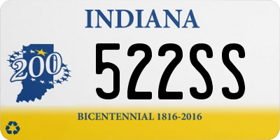 IN license plate 522SS