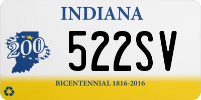 IN license plate 522SV