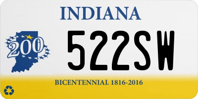 IN license plate 522SW