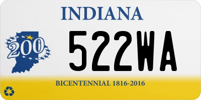 IN license plate 522WA