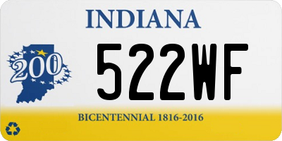 IN license plate 522WF