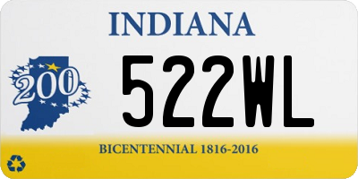 IN license plate 522WL