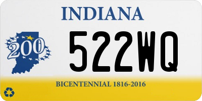 IN license plate 522WQ