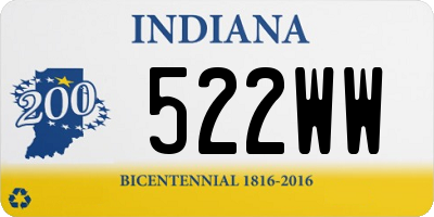 IN license plate 522WW