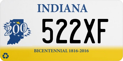 IN license plate 522XF