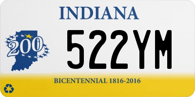 IN license plate 522YM