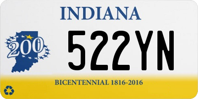 IN license plate 522YN