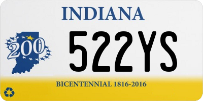 IN license plate 522YS