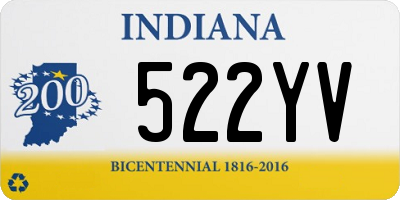 IN license plate 522YV