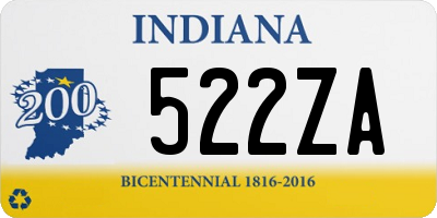 IN license plate 522ZA