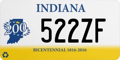 IN license plate 522ZF