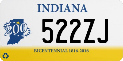 IN license plate 522ZJ