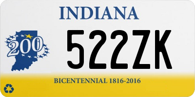 IN license plate 522ZK