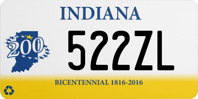 IN license plate 522ZL