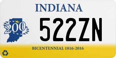 IN license plate 522ZN
