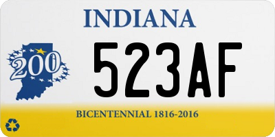 IN license plate 523AF