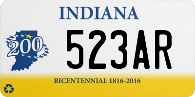 IN license plate 523AR